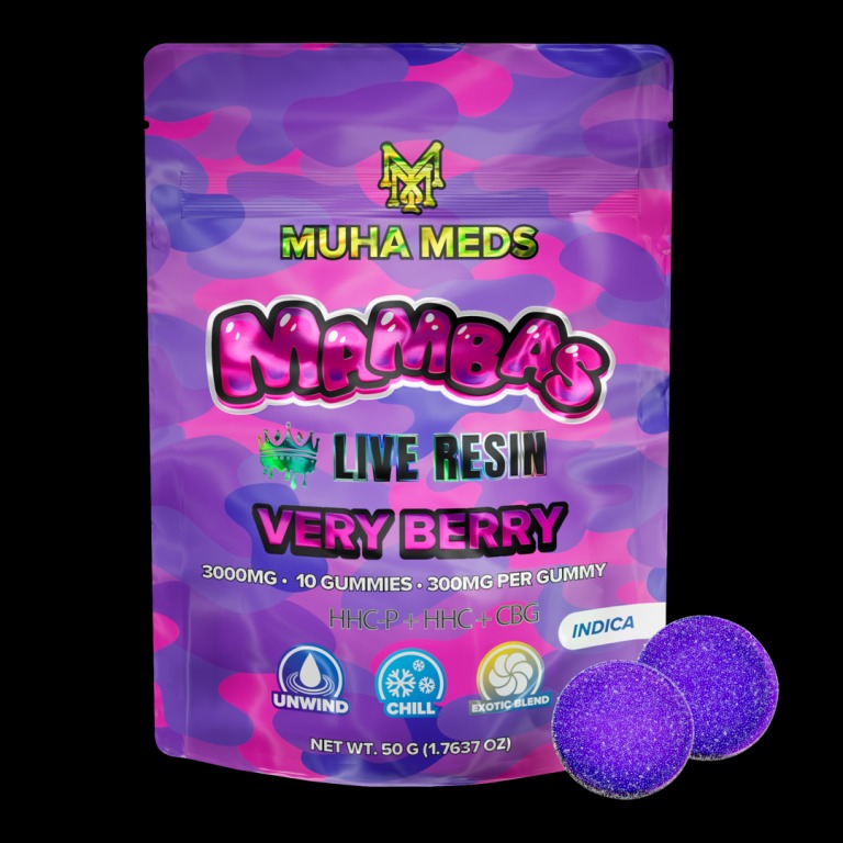 Mambas Live Resin Very Berry Gummies – Premium THC Bliss Very Berry